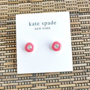 Kate Spade Pink Candy Drops Round Stud Earrings Gold